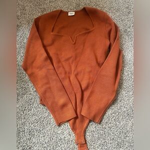 Abercombie burnt orange bodysuit